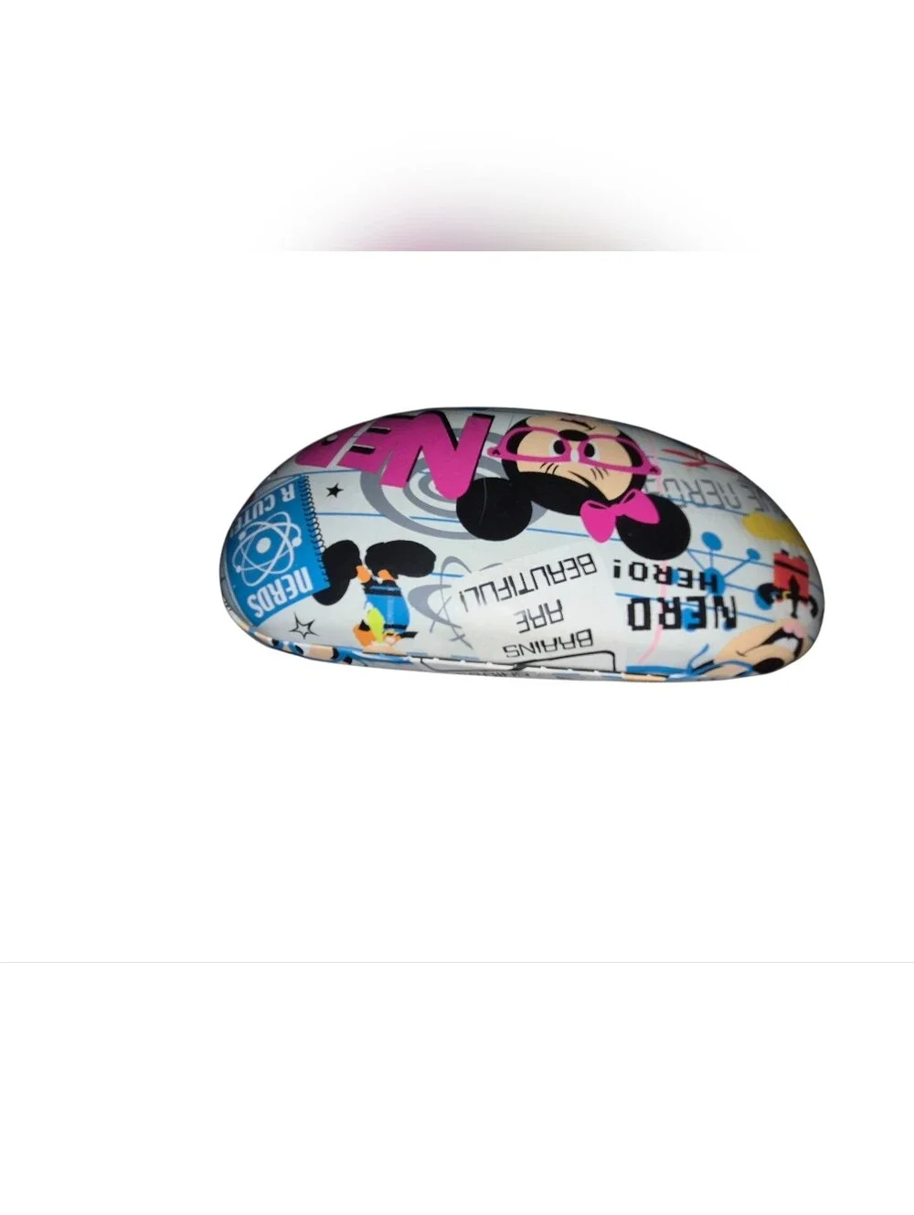 Disney Kids Nerds Graphic Sunglasses Case in White, Pink, Blue, Black